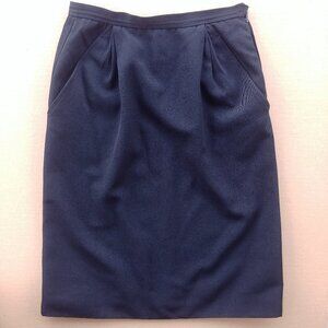 Vintage Saint Laurent black skirt with pockets Made in France Sz 40